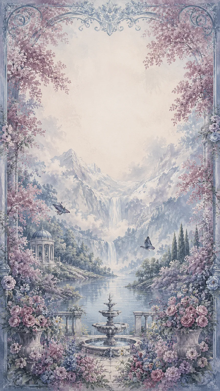 The valley below